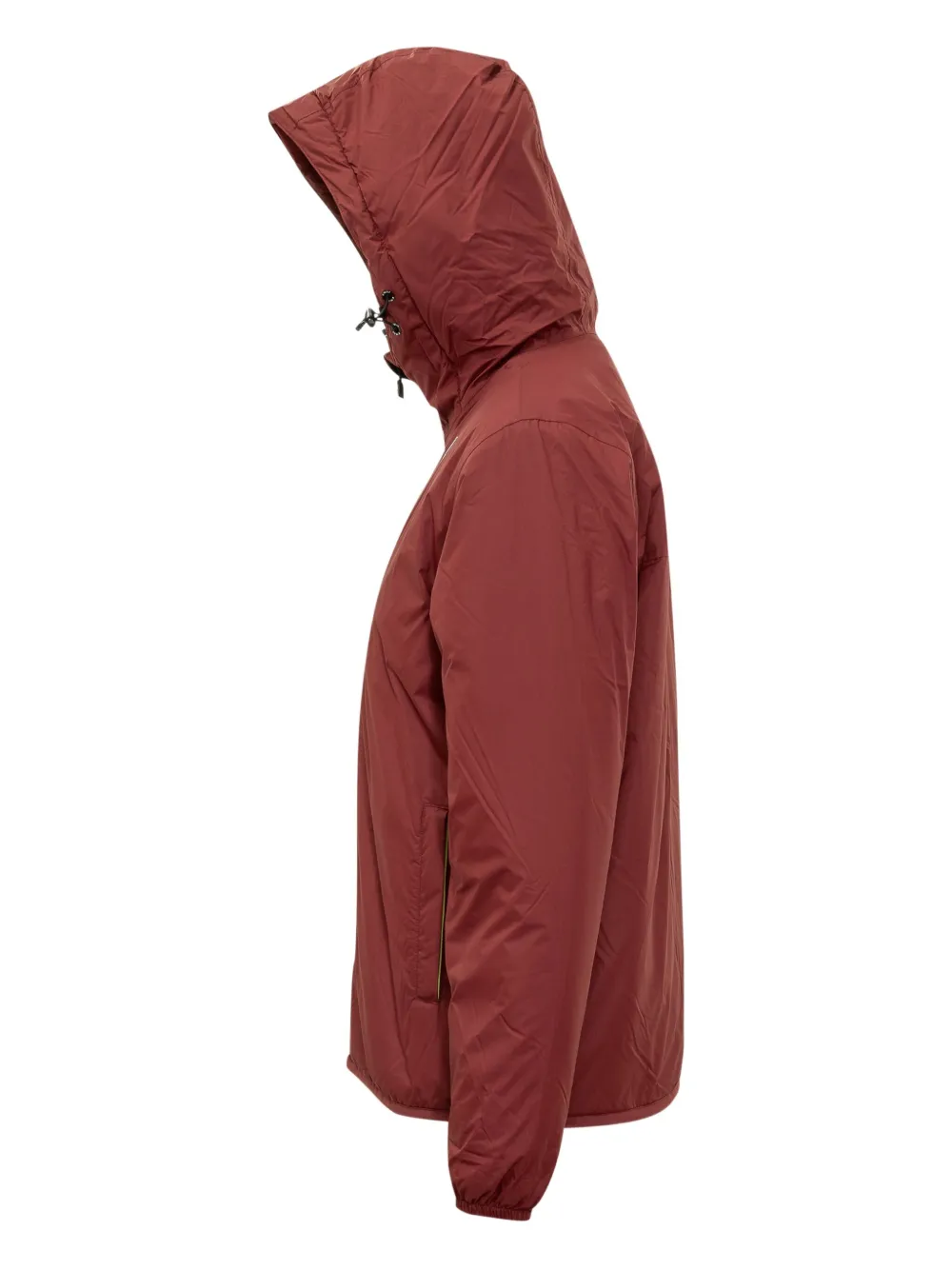 K-way Hooded Jacket With Sherpa Interior In Red
