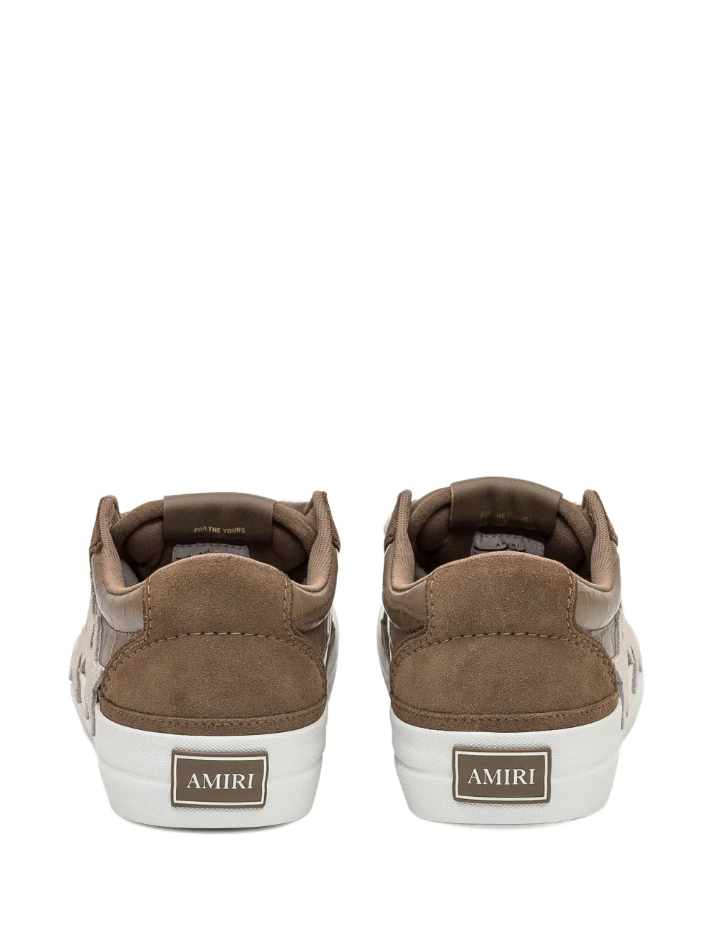 AMIRI croc-debossed star sneakers Brown
