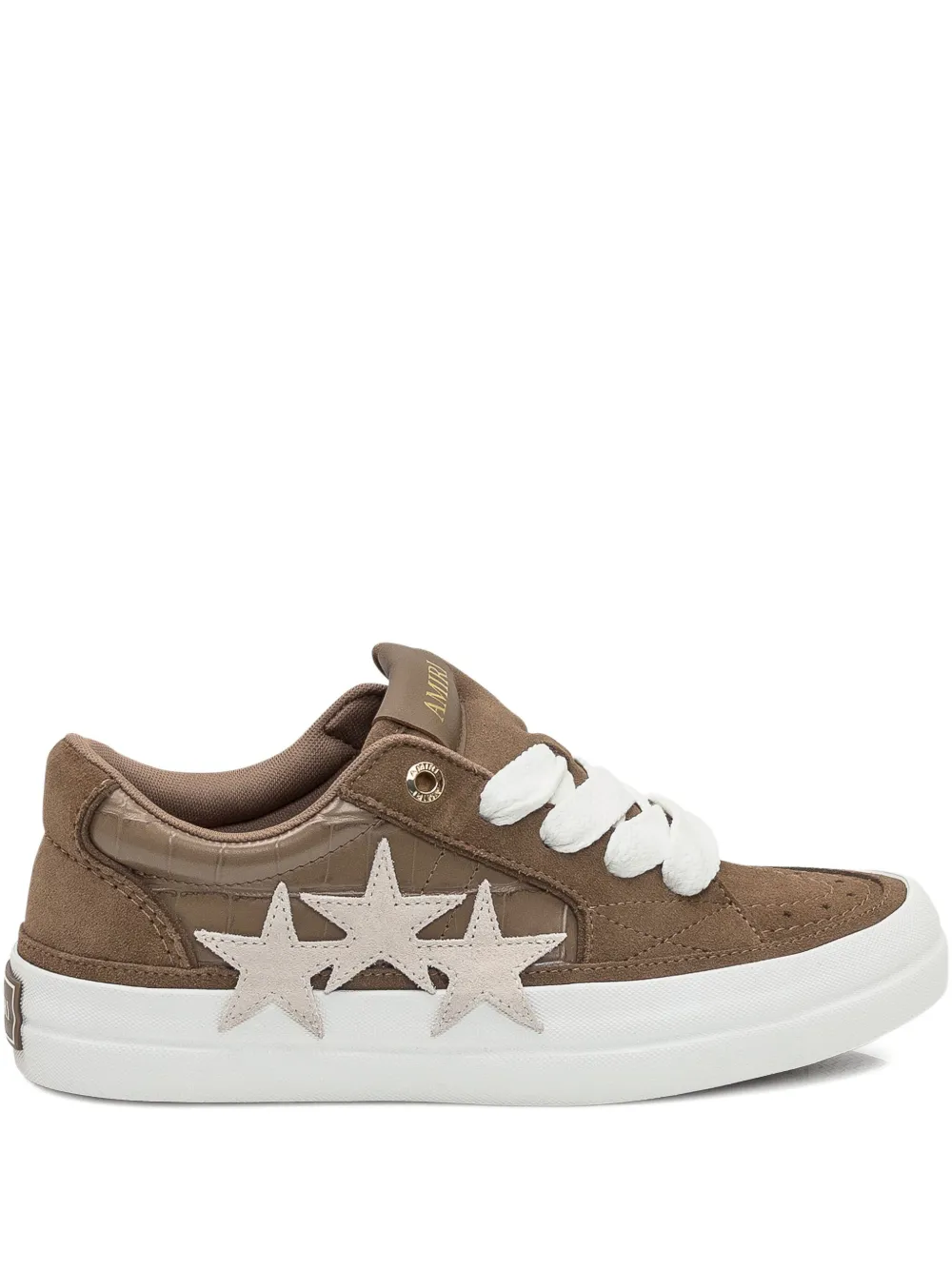 AMIRI croc-debossed star sneakers Brown