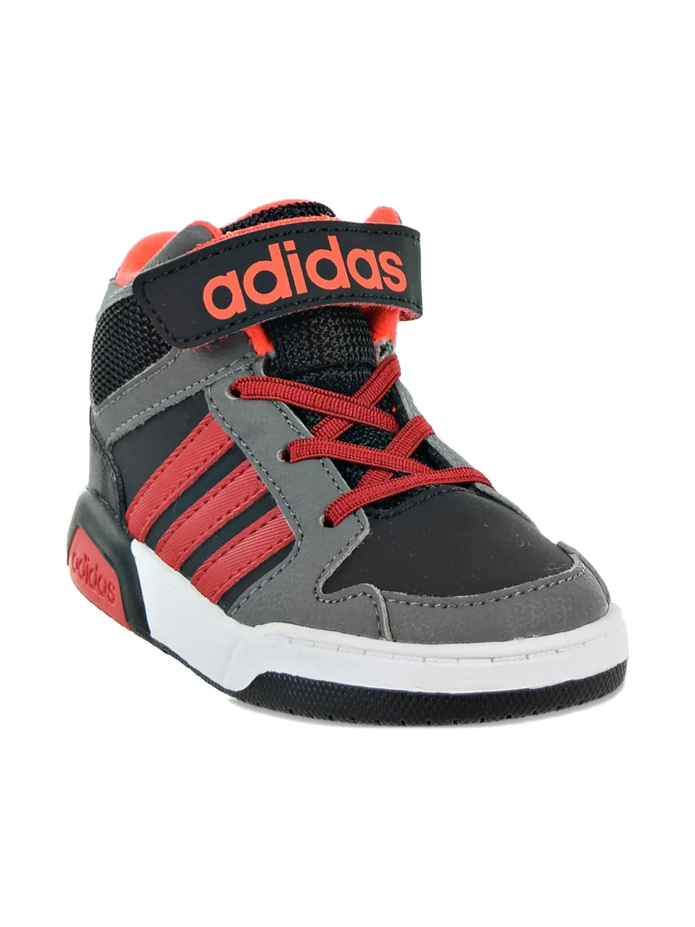 adidas Kids BB9TIS Mid "Core Black Scarlet Solar Red" sneakers
