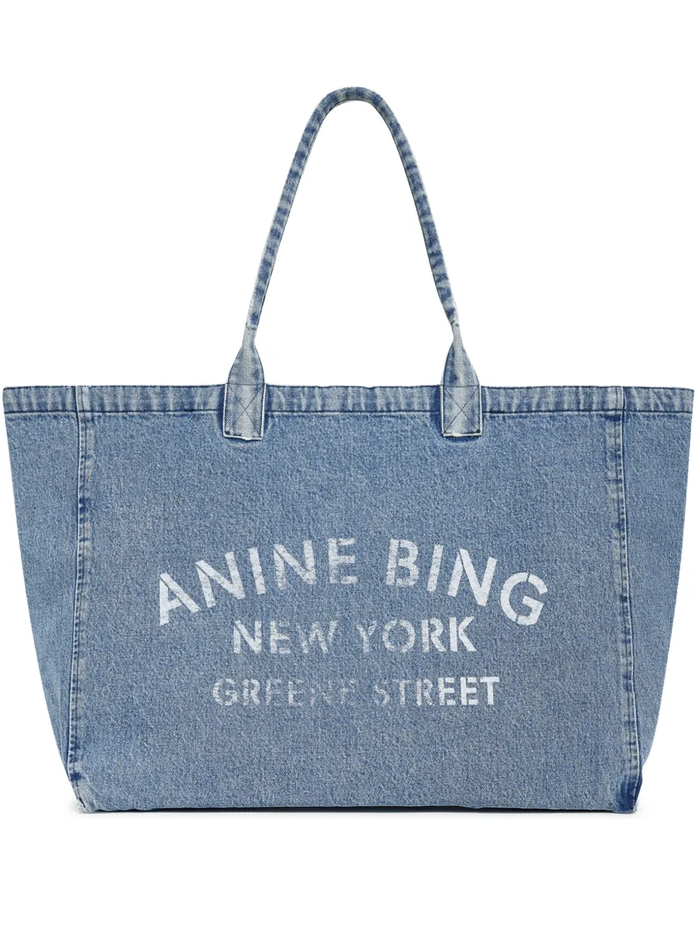 Anine Bing Leo Tote Bag In Blue