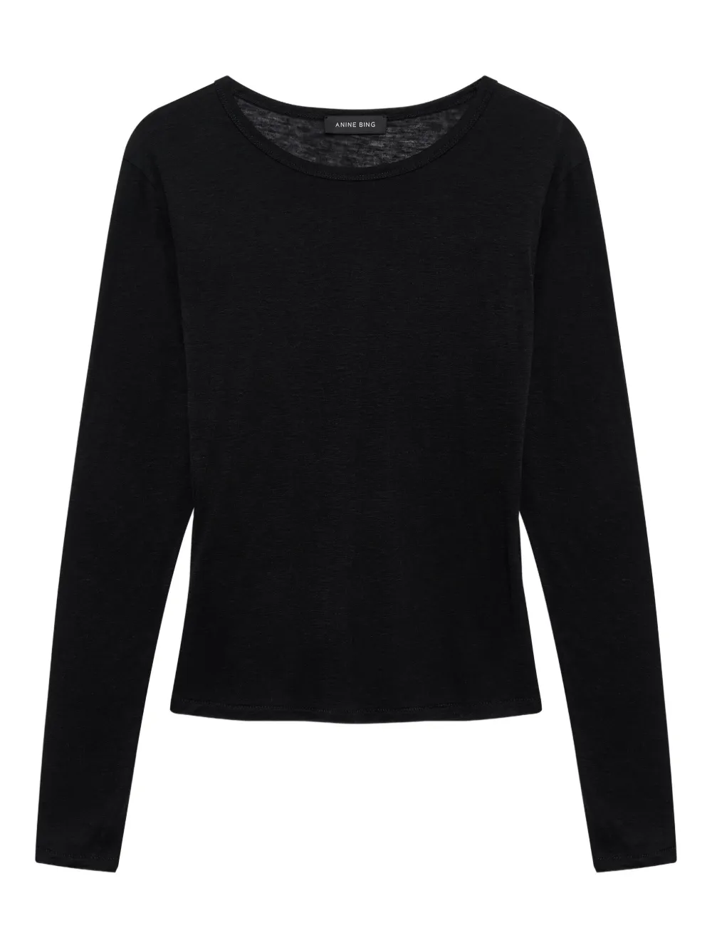 ANINE BING long-sleeve sylvie tee | Black | Image 1