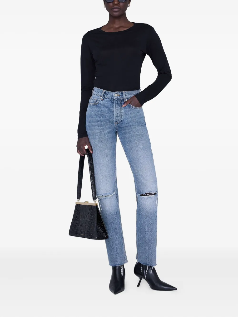 ANINE BING Sylvie T-shirt met lange mouwen Zwart