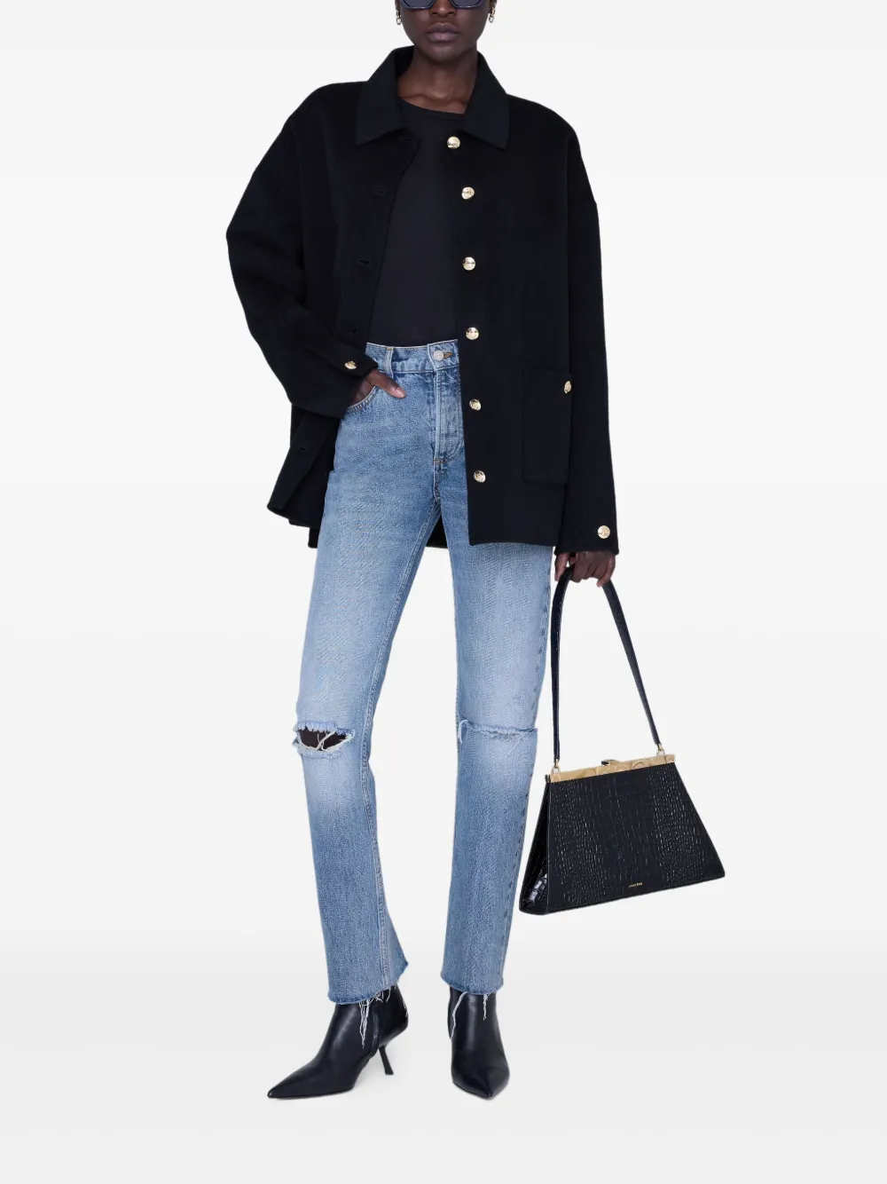 ANINE BING Sylvie T-shirt met lange mouwen - Zwart