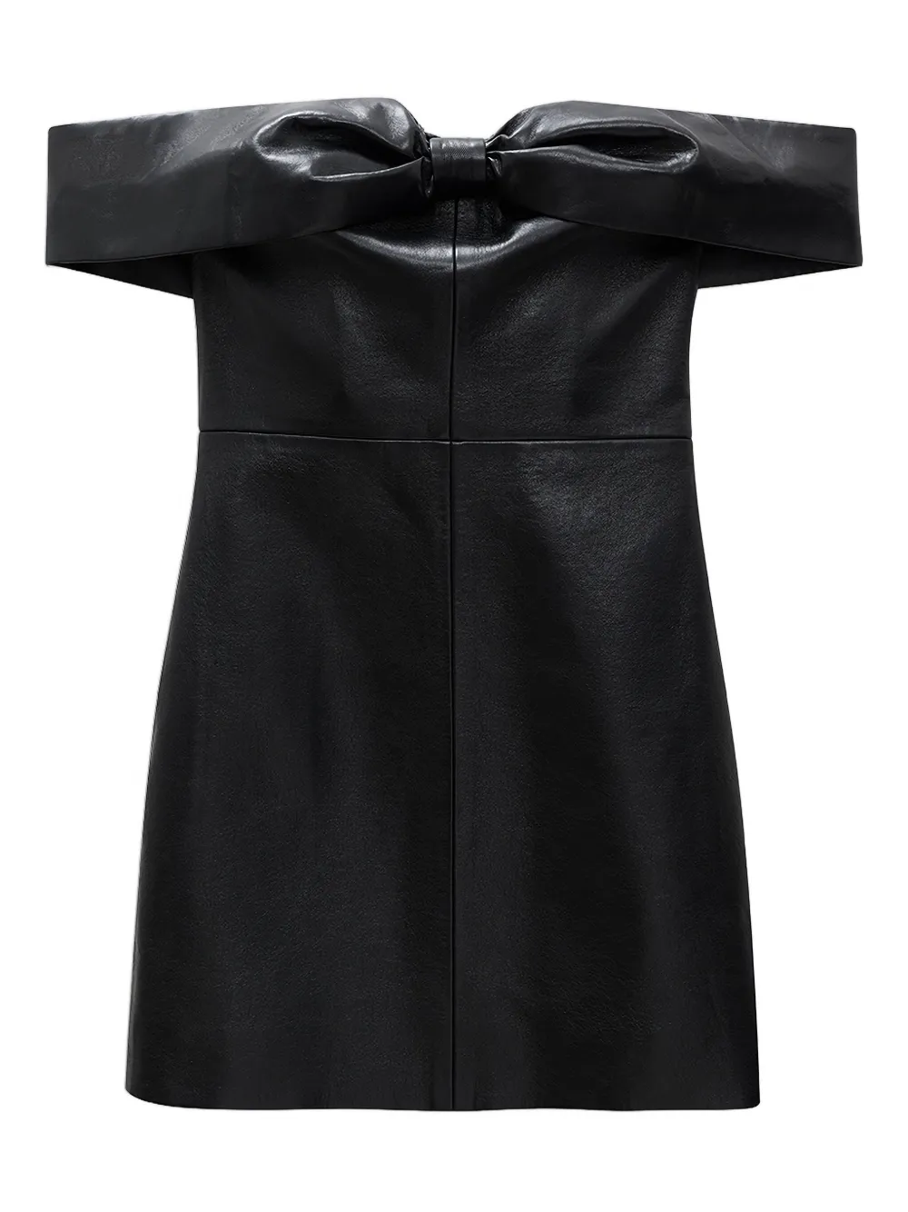 Anine Bing Colleen Mini Dress Recycled Leather In Black