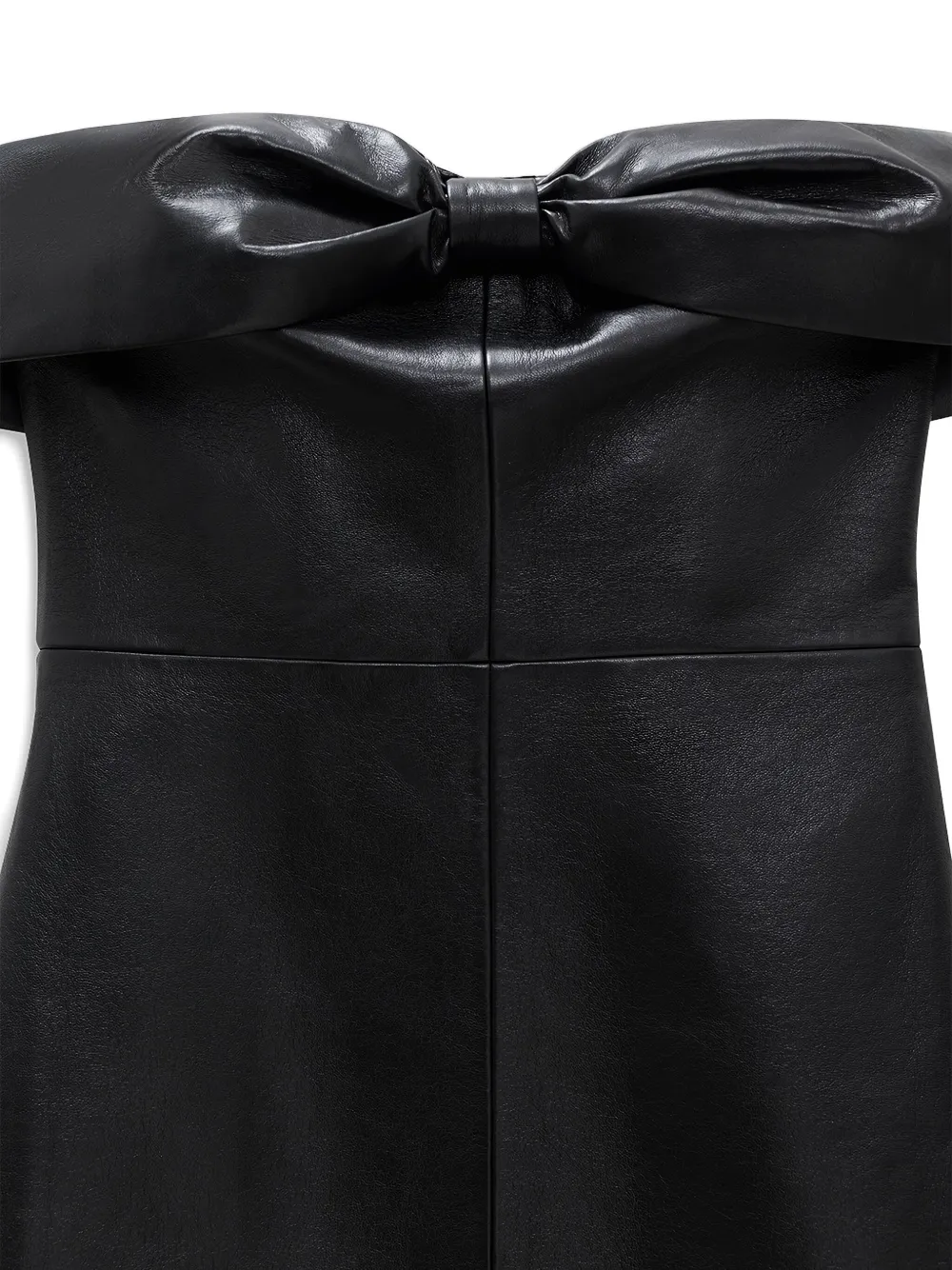 Anine Bing Colleen Mini Dress Recycled Leather In Black