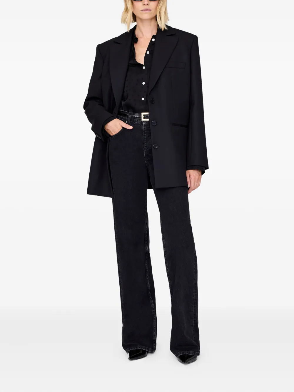 ANINE BING Amanda blouse - Zwart