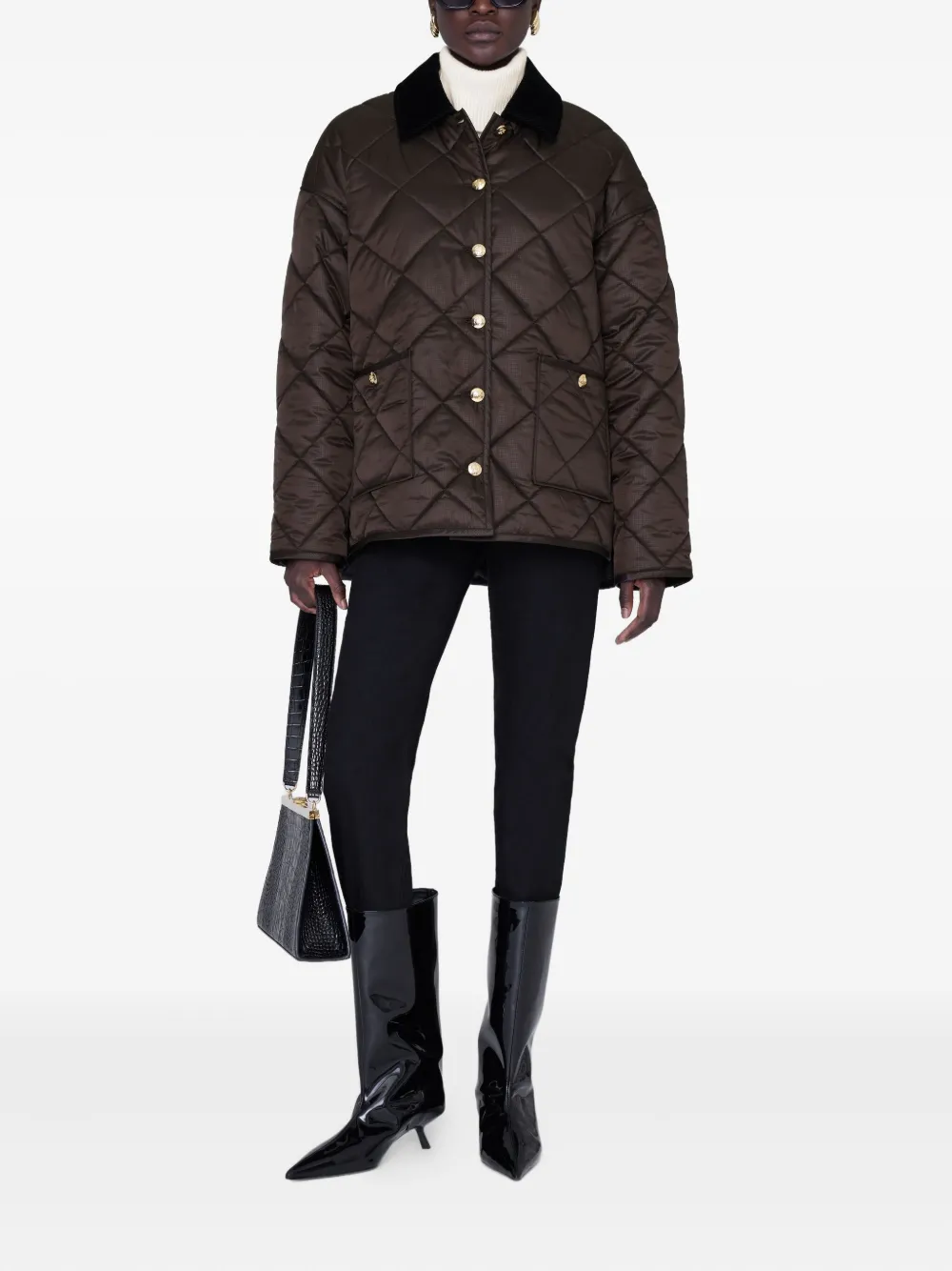 Anine Bing Luca Jacket In Brown