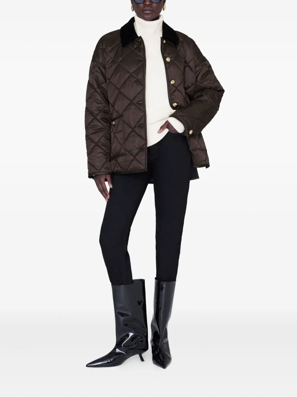 Anine Bing Luca Jacket In Brown