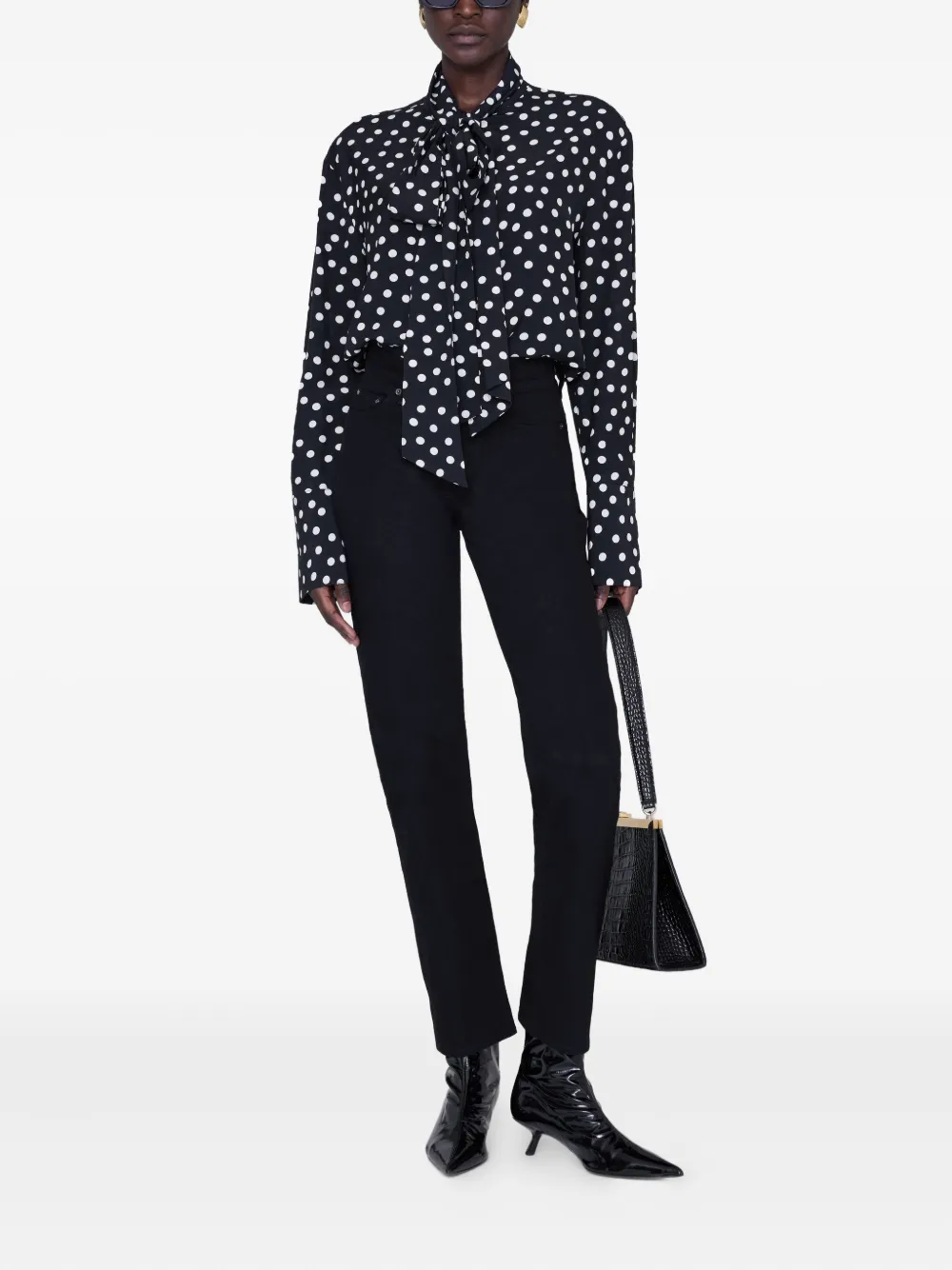 Anine Bing Ruby Blouse In Black