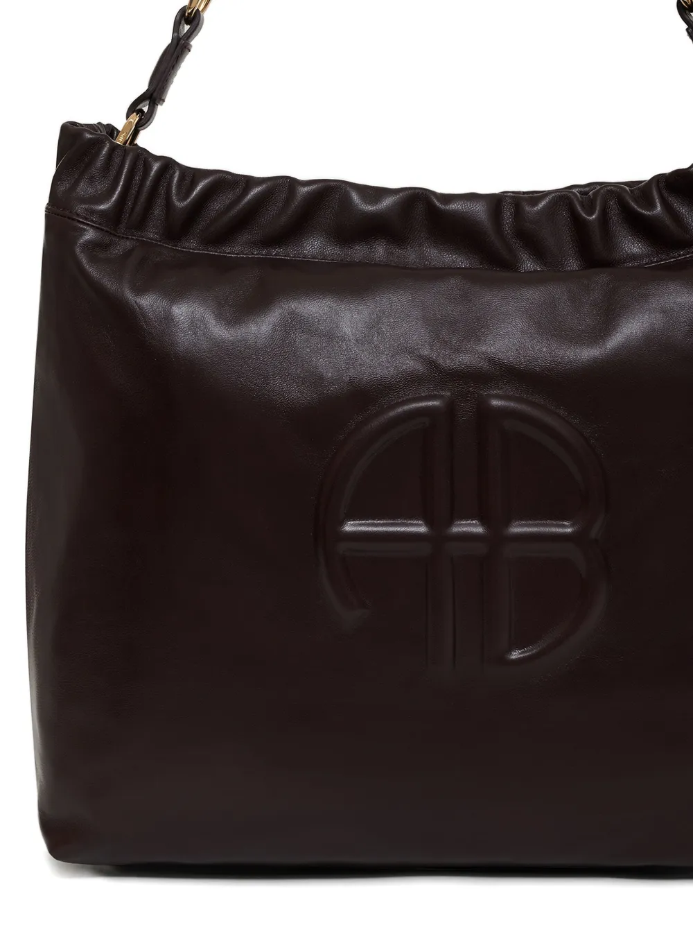 ANINE BING Kate schoudertas met logo-reliëf Rood