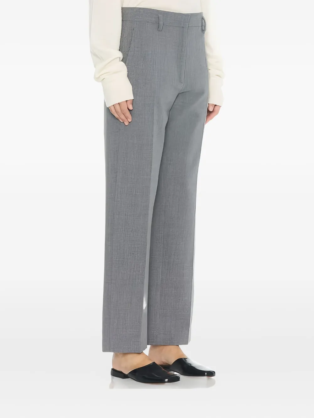 The Row Taliesin Virgin Wool Trousers In Gray