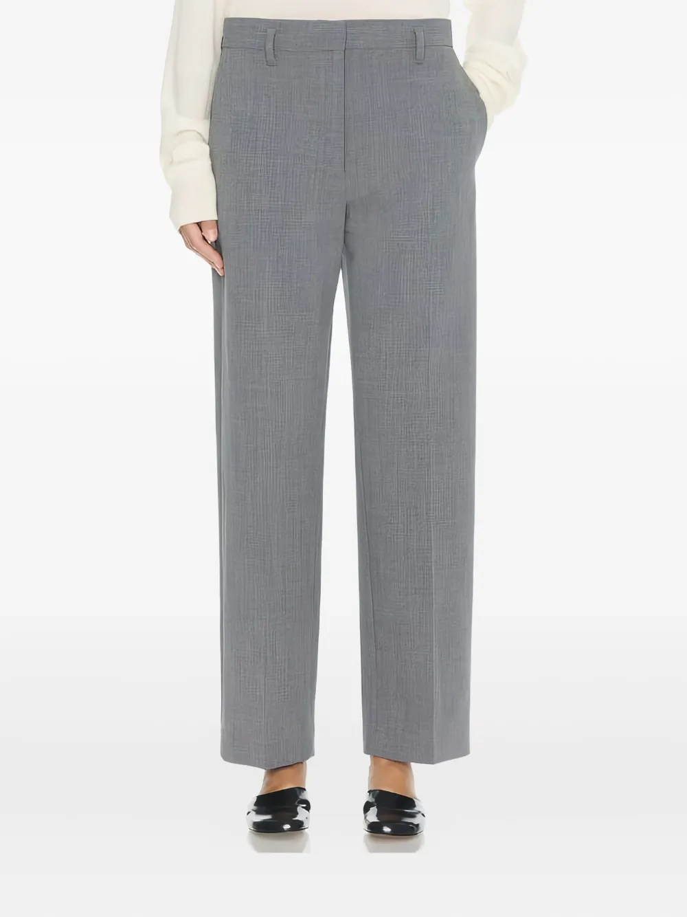 The Row Taliesin Virgin Wool Trousers In Gray