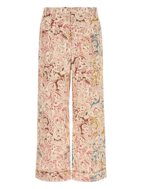 Valentino Garavani paisley-print hemp trousers