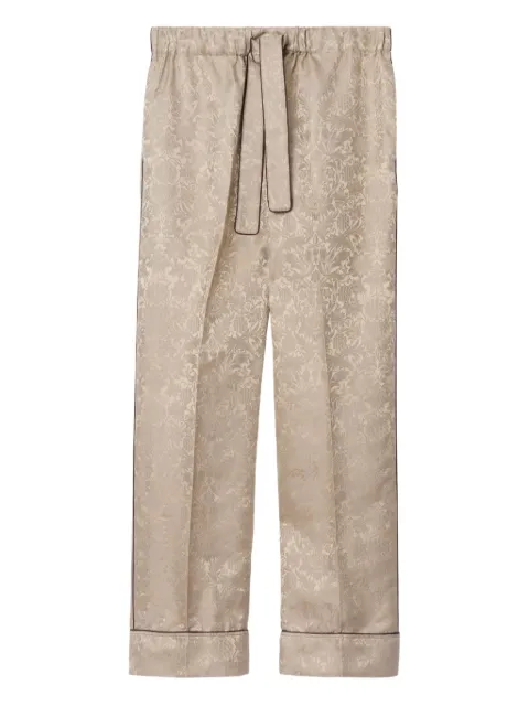 Burberry jacquard-pattern trousers