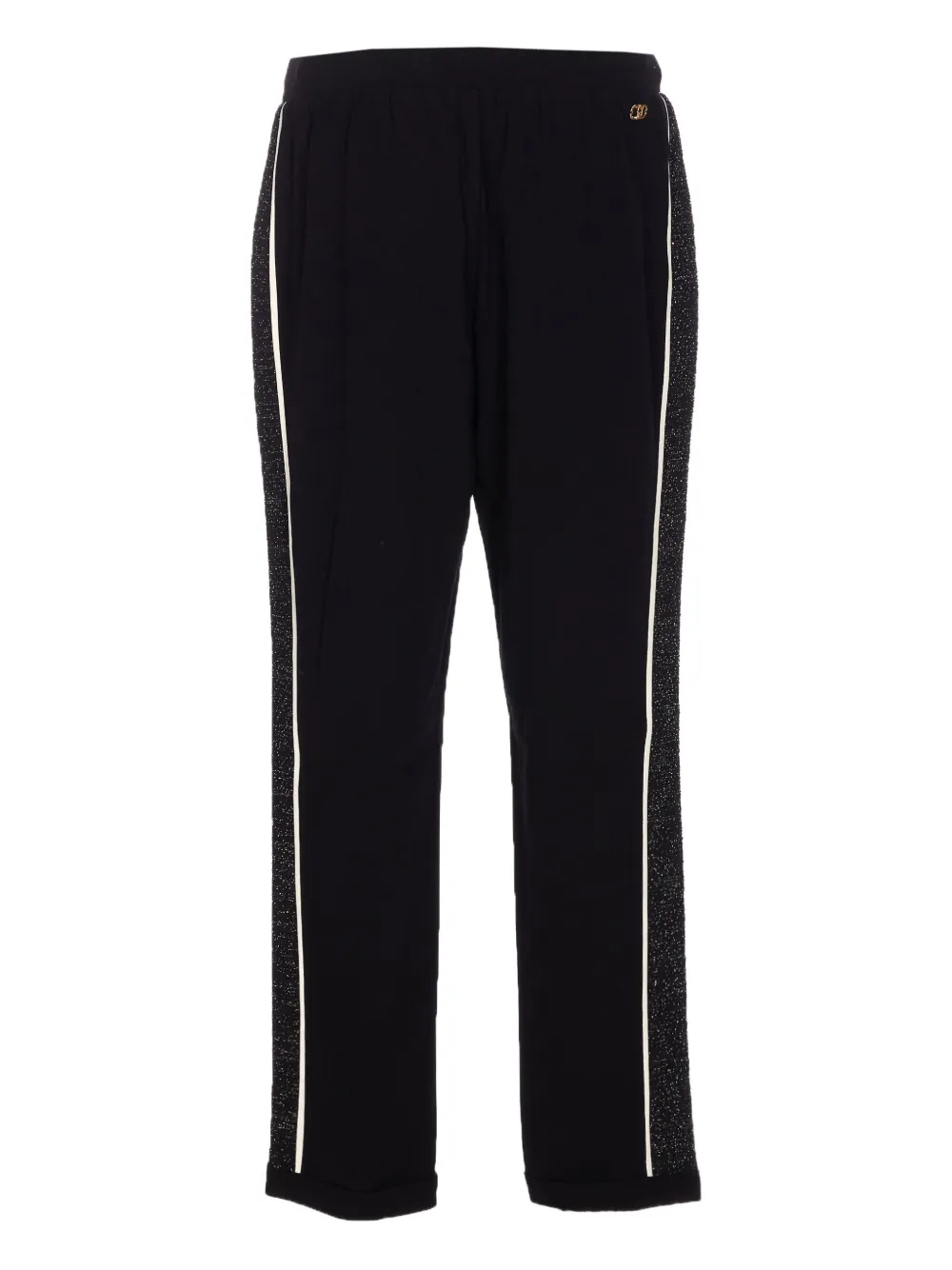LIU JO Trainingsbroek met metallic vlakken en trekkoord - Zwart