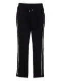 LIU JO metallic-panelling drawstring track pants - Black