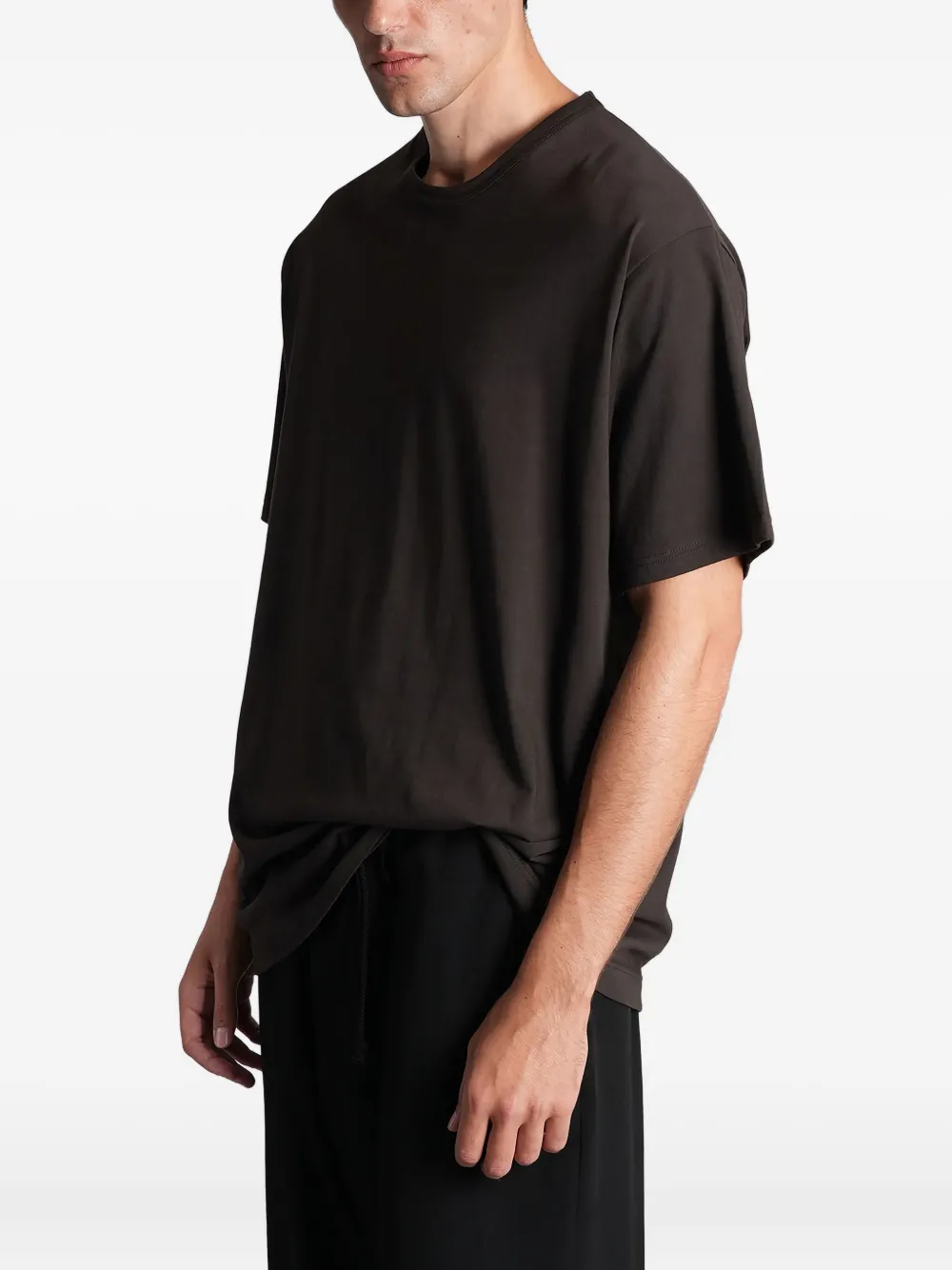 Yohji Yamamoto T-shirt met ronde hals Grijs