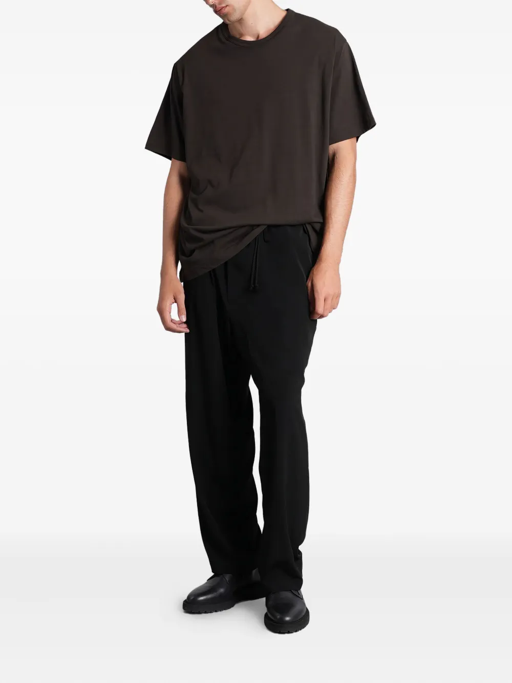 Yohji Yamamoto round neck T-shirt - Grijs