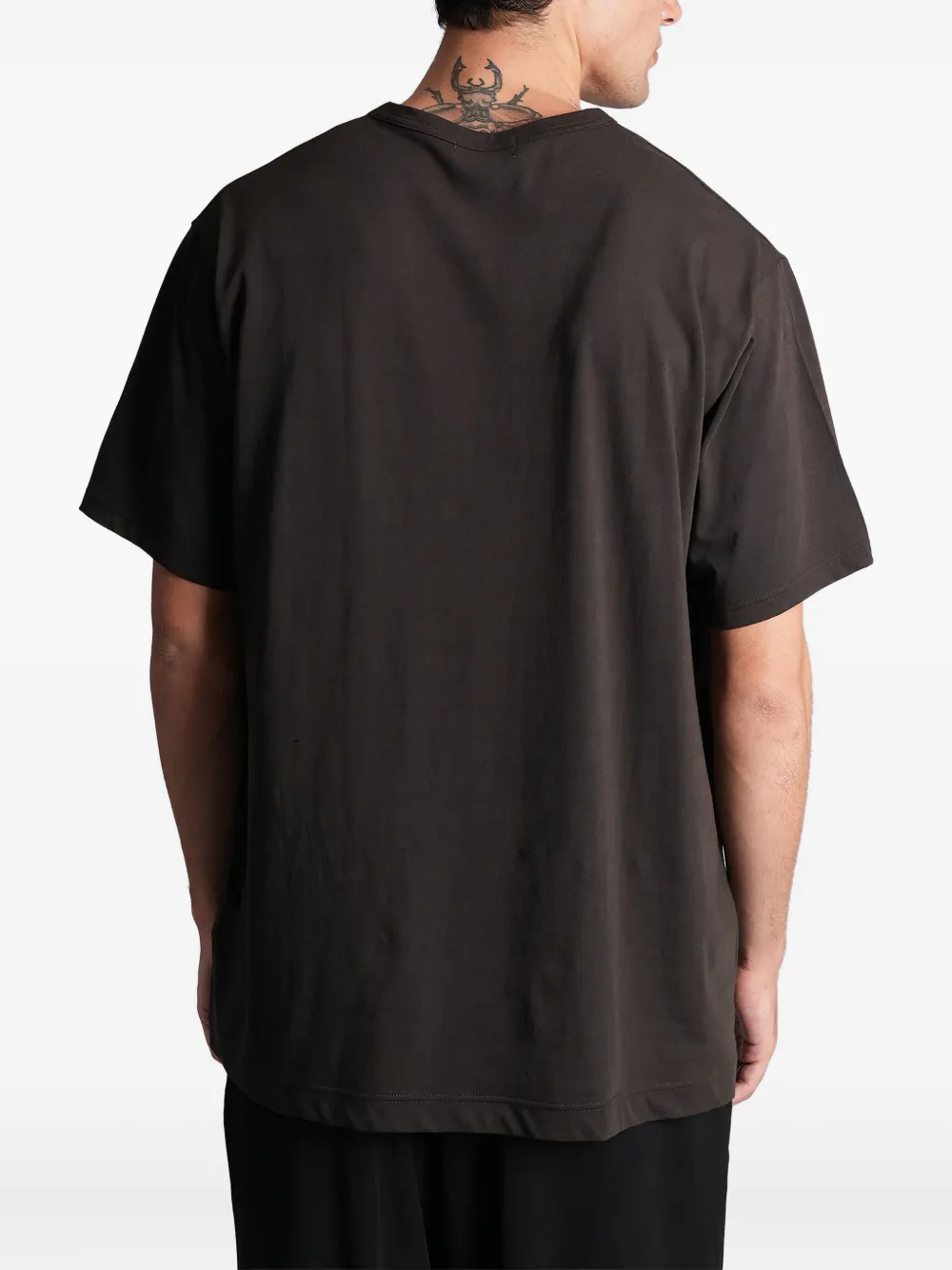 Yohji Yamamoto T-shirt met ronde hals Grijs