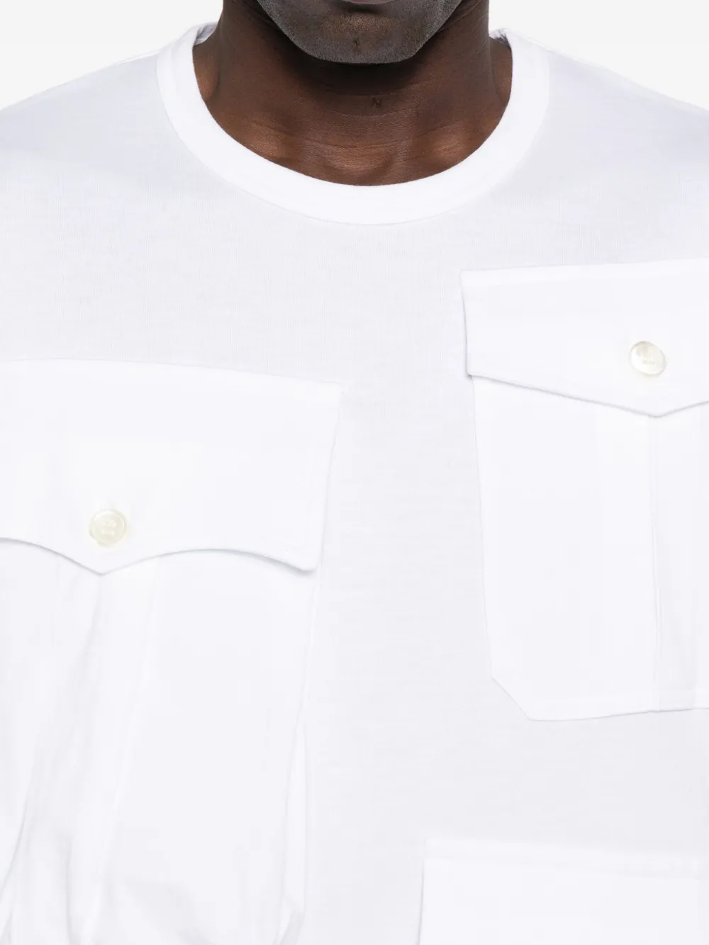 Comme Des Garçons Homme Deux Multi-pocket T-shirt In White