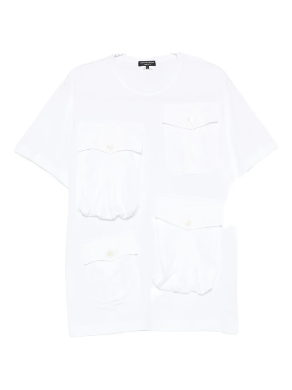 Comme Des Garçons Homme Deux Multi-pocket T-shirt In White