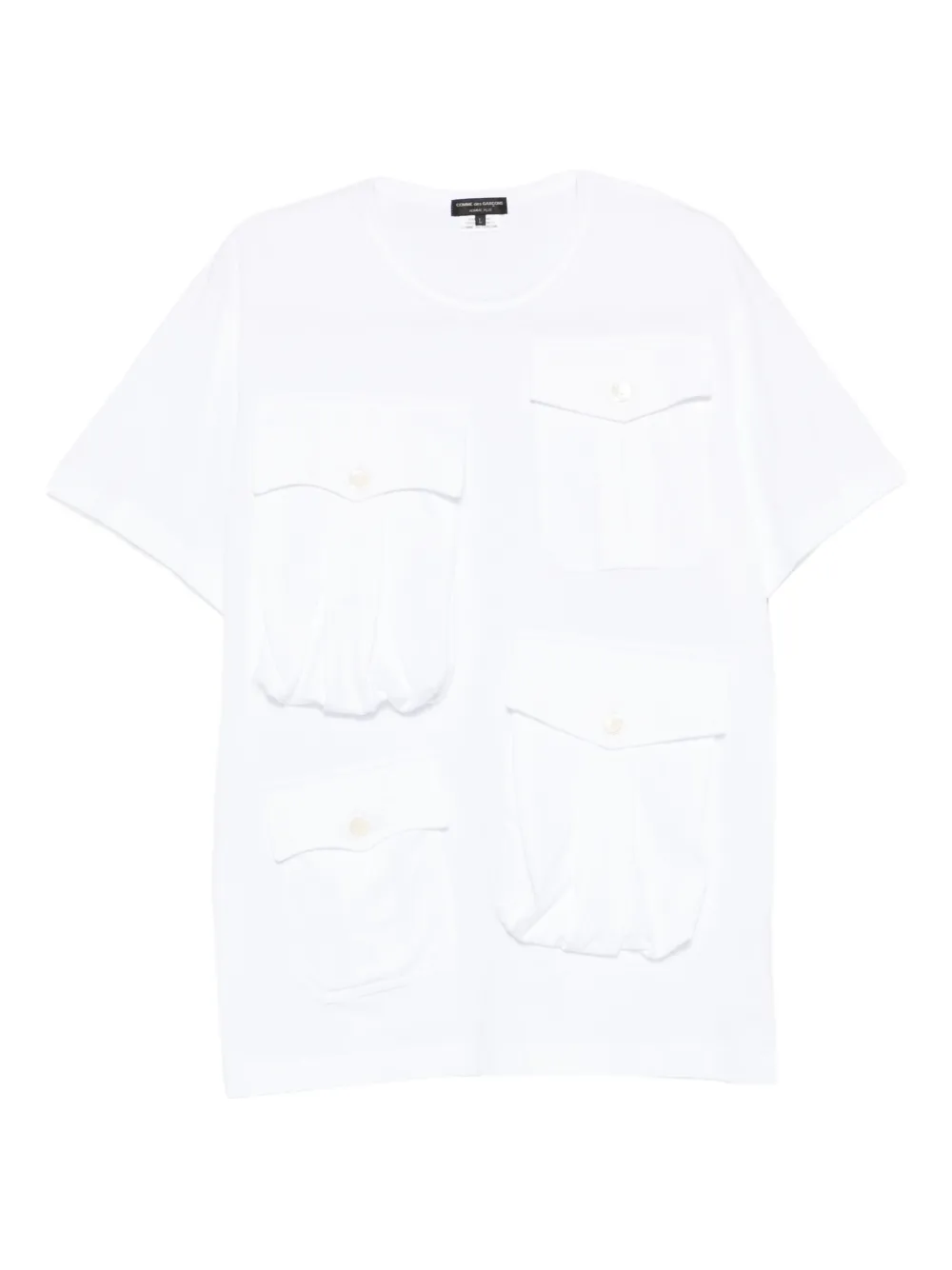 Comme des Garçons Homme Plus multi-pocket t-shirt | White | Image 1