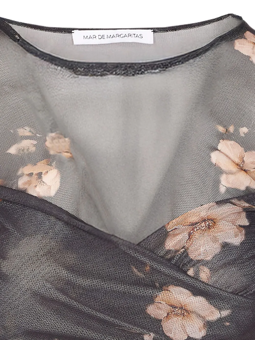 MAR DE MARGARITAS Top met bloemenprint - Zwart