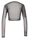 MAR DE MARGARITAS mesh crew-neck top - Black