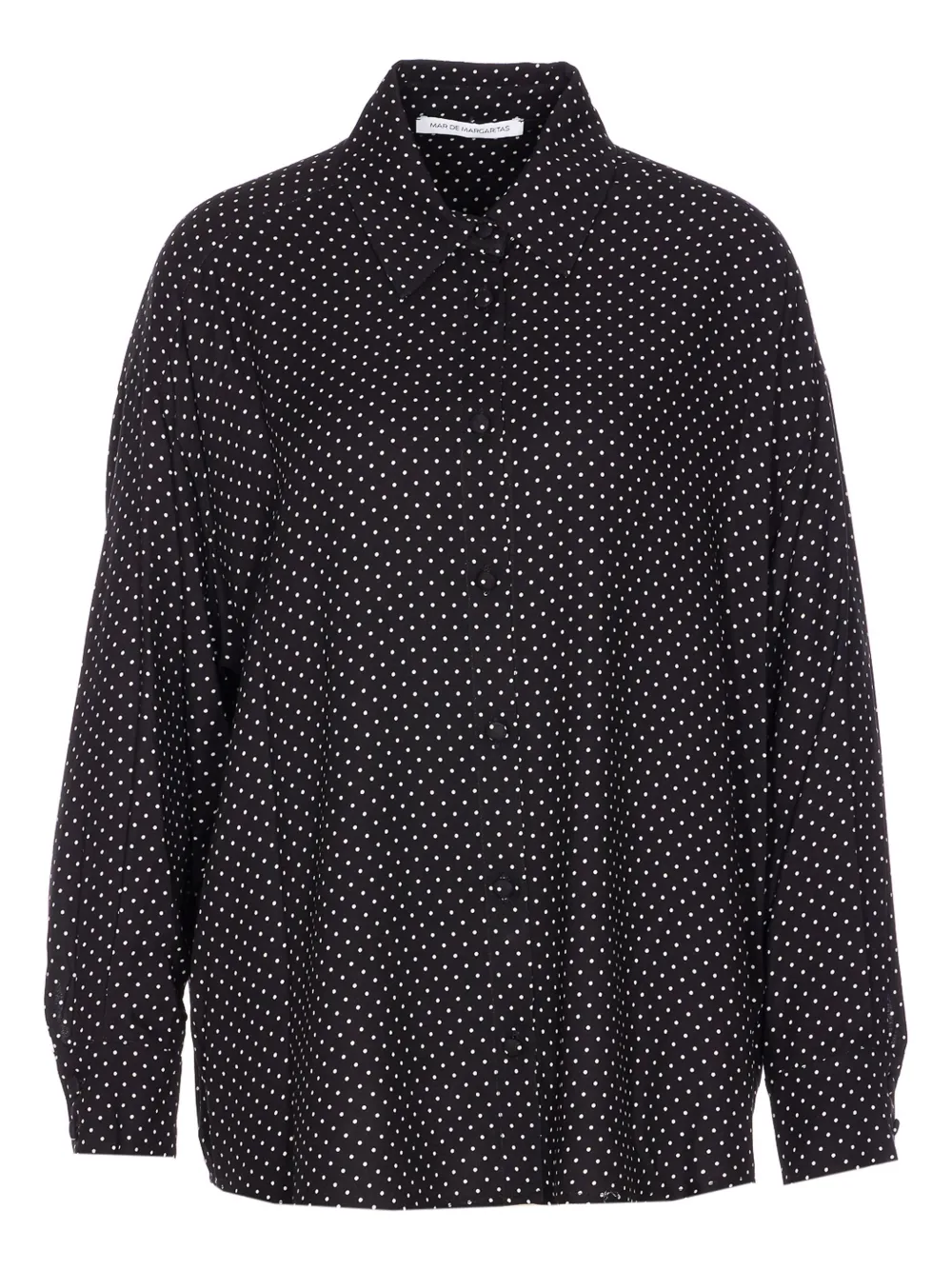 Mar De Margaritas Polka-dot Shirt In Black