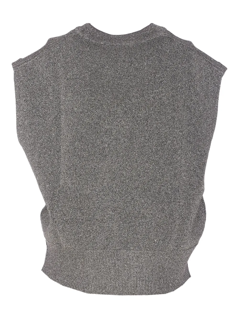 Essentiel Antwerp crew-neck metallic-effect vest | Vests & Tank Tops | Image 2