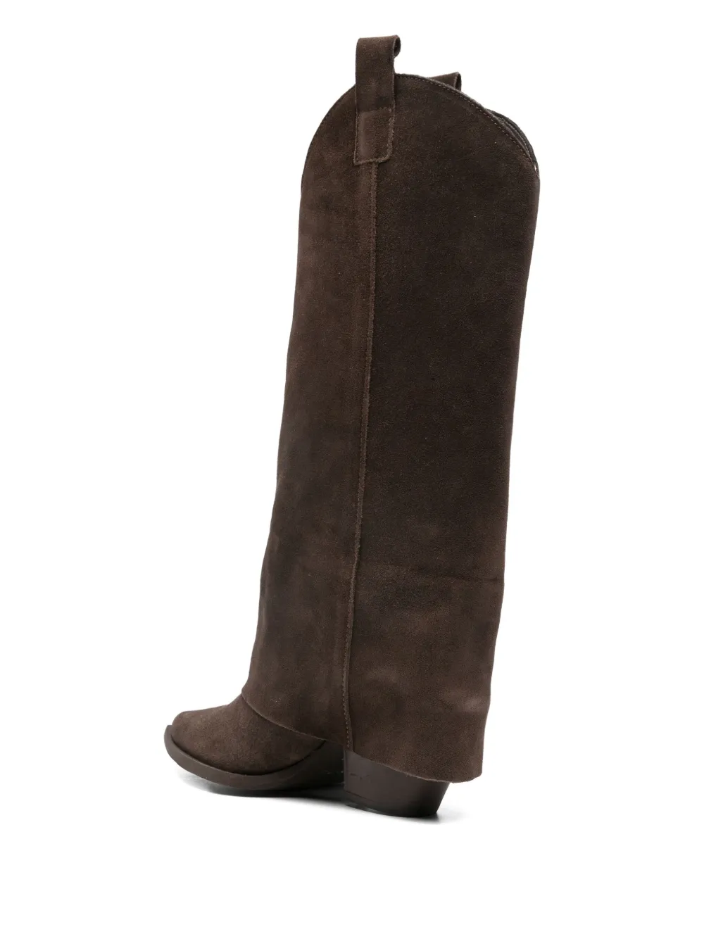 Gisel Moire 80 mm suède knielaarzen Bruin