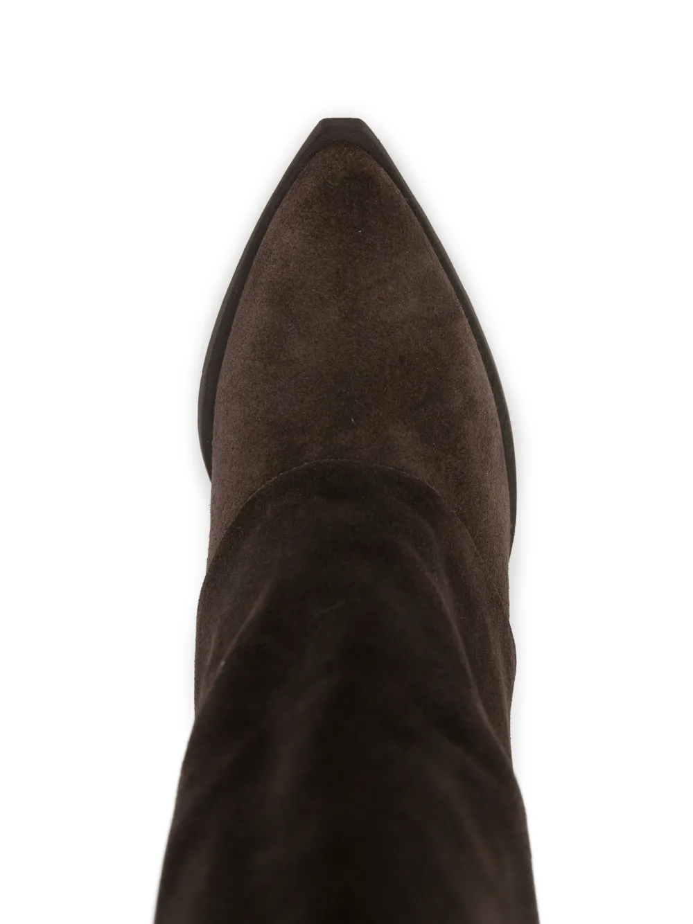 Gisel Moire 80 mm suède knielaarzen Bruin