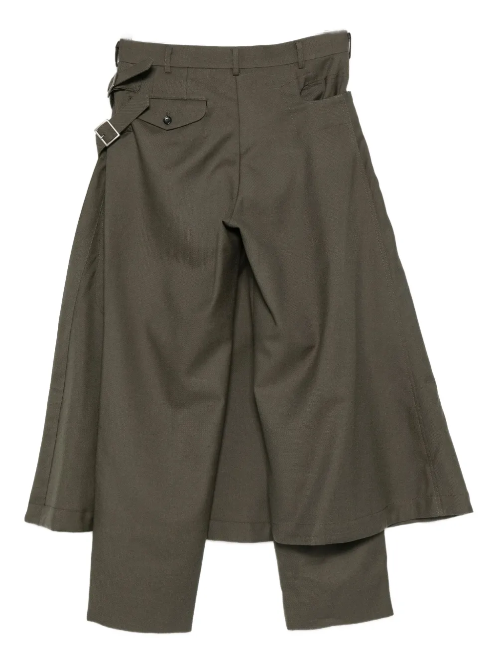 Comme des Garçons Homme Plus layered-panel pants - Groen