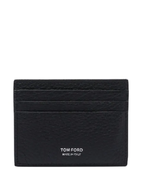 TOM FORD logo-stamp leather cardholder