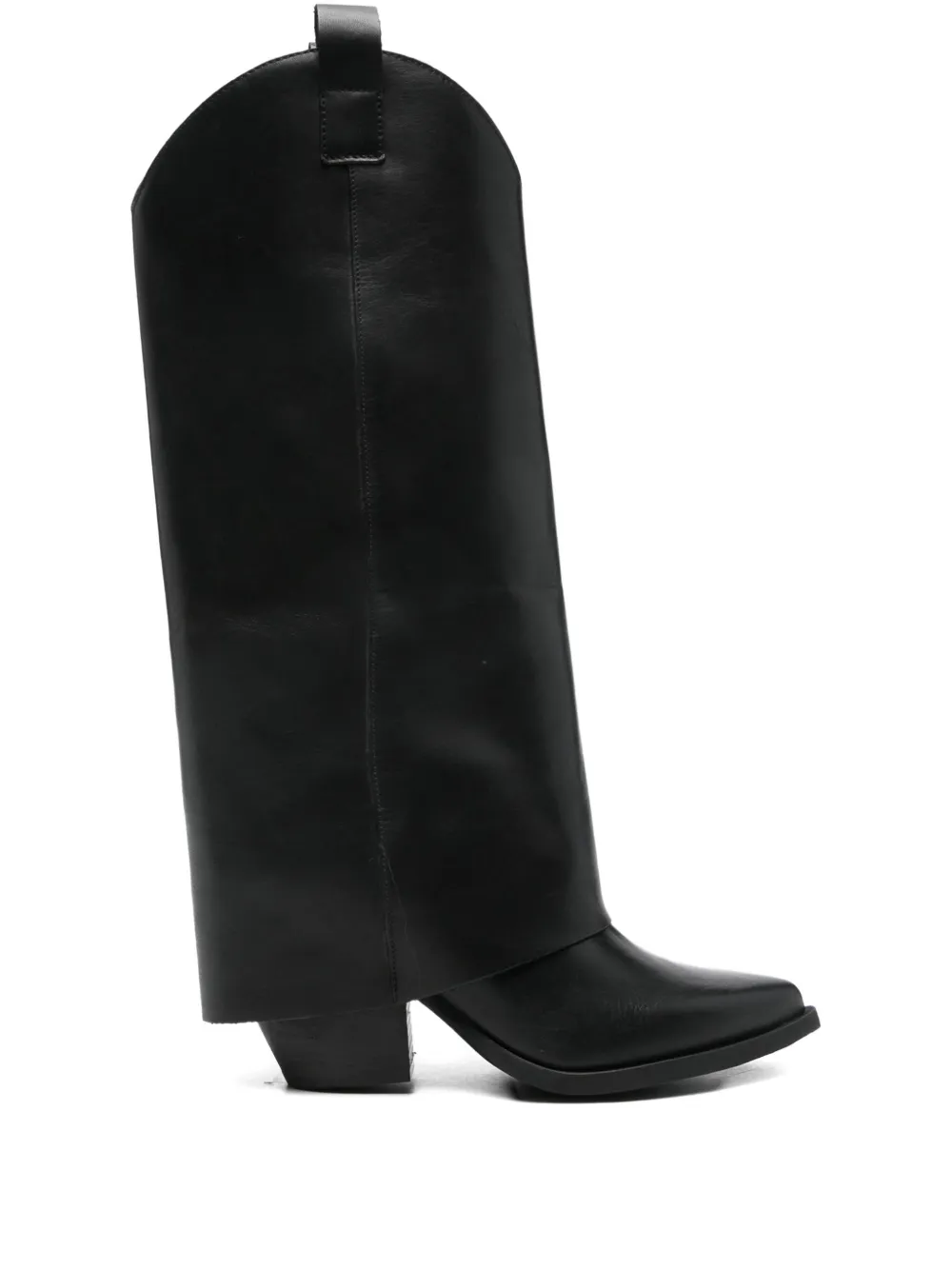 Gisel Moire 70mm Natasha Boots In Black