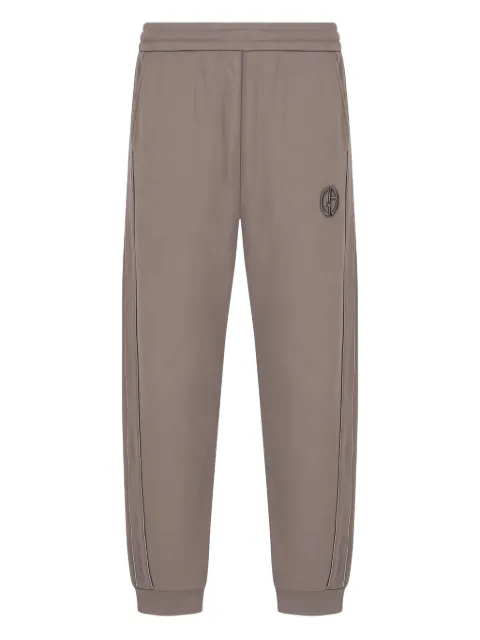 Giorgio Armani logo-embroidered side-stripe track pants