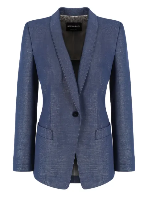 Giorgio Armani single-breasted denim blazer