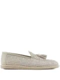 Giorgio Armani woven tassel-detail loafers - Neutrals