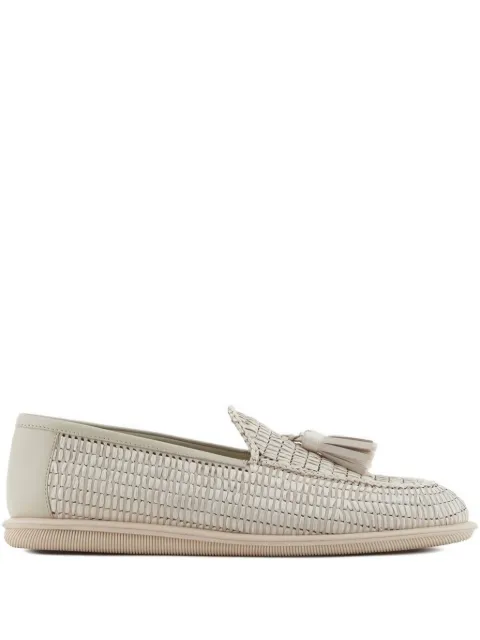Giorgio Armani woven tassel-detail loafers