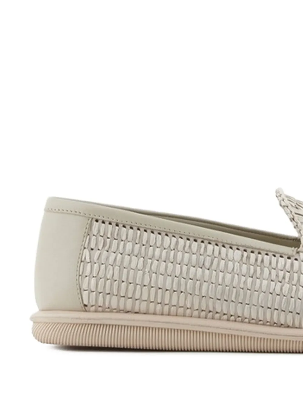 Giorgio Armani Geweven loafers met kwastje - Beige