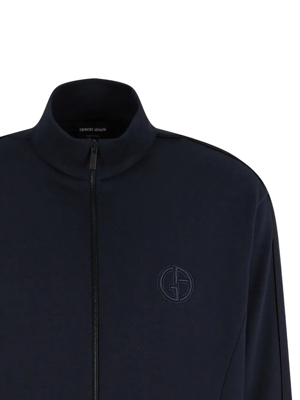 Giorgio Armani Sweater met geborduurd logo - Blauw