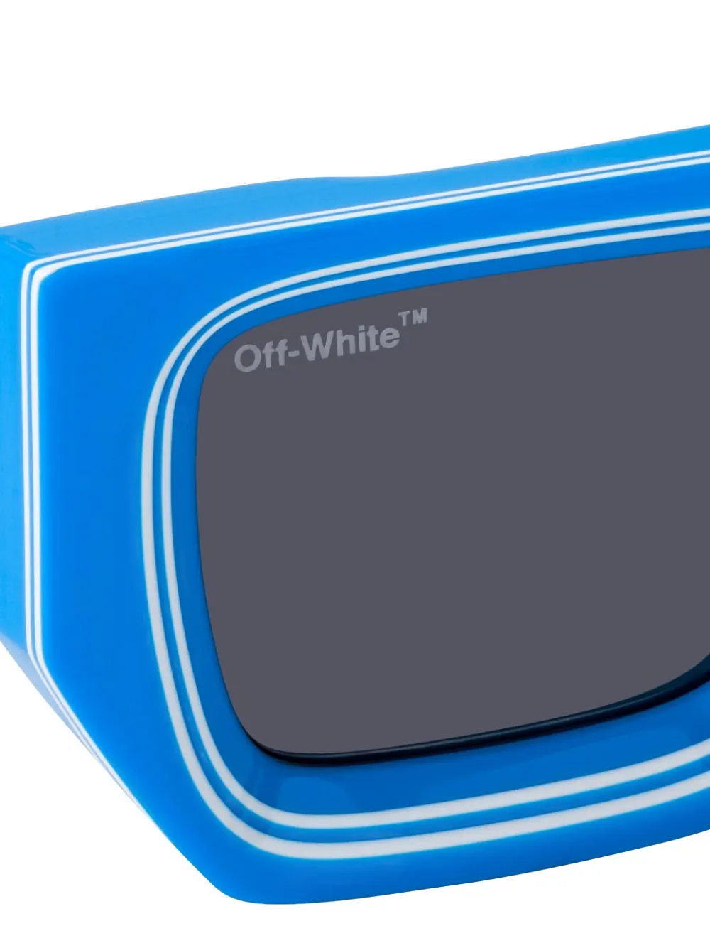 Off-White Francis zonnebril met vierkant montuur Blauw