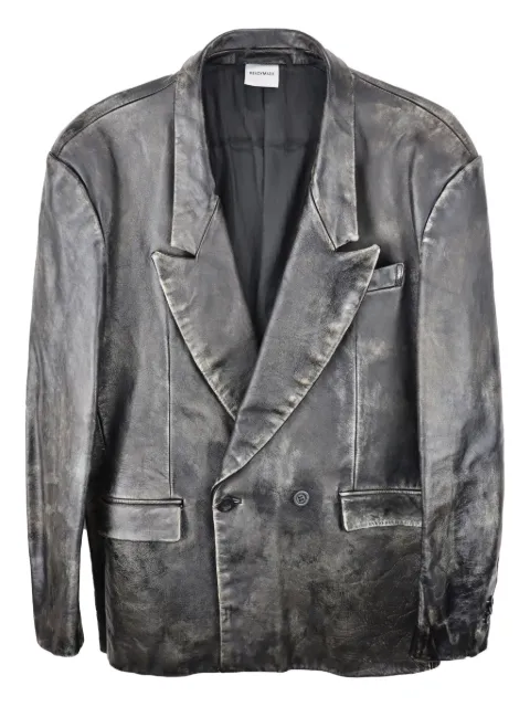 Readymade double-breasted leather jacket