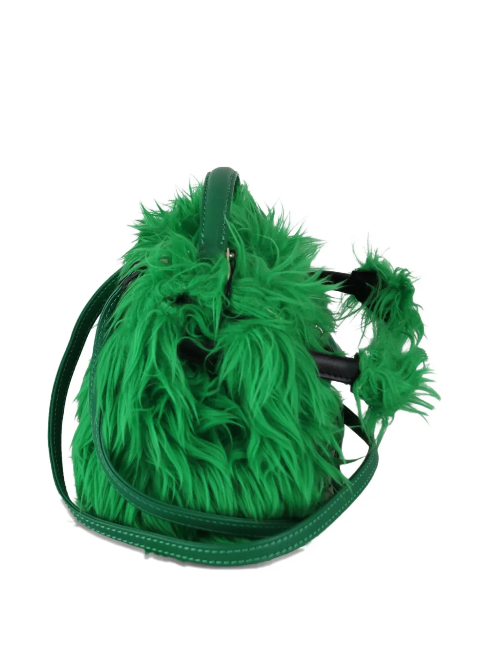 Readymade Monster Furry Eye-detail Messenger Bag In Green