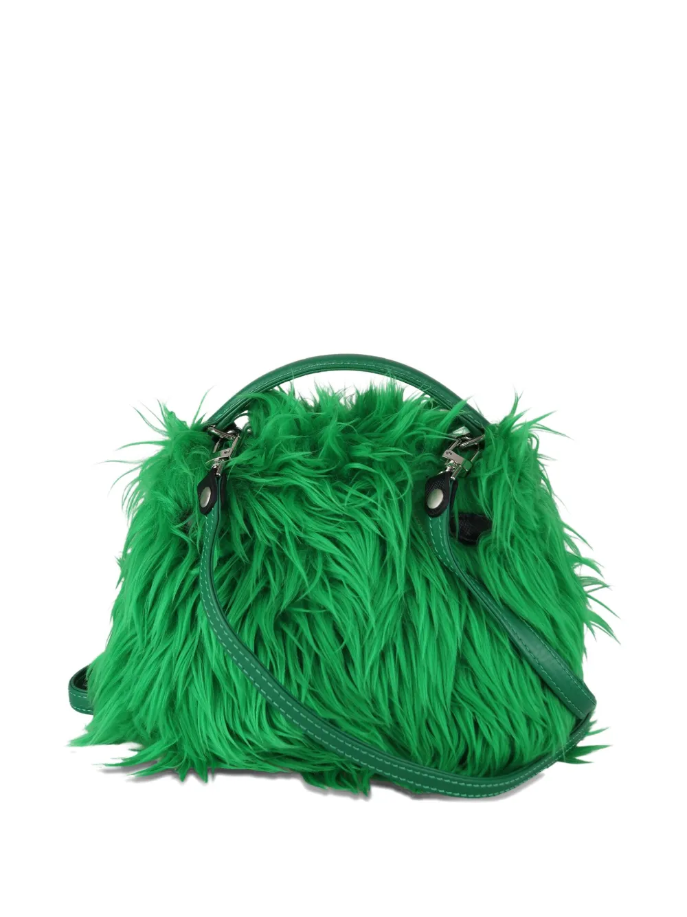 Readymade Monster donzige messengertas met oogdetail - Groen