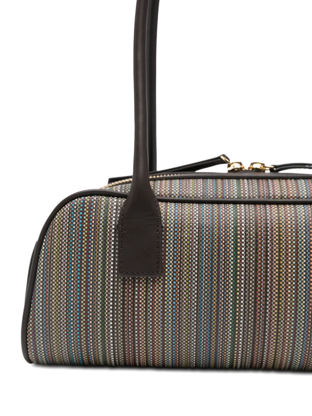Paul Smith Striped Top-handles Shoulder Bag In Brown