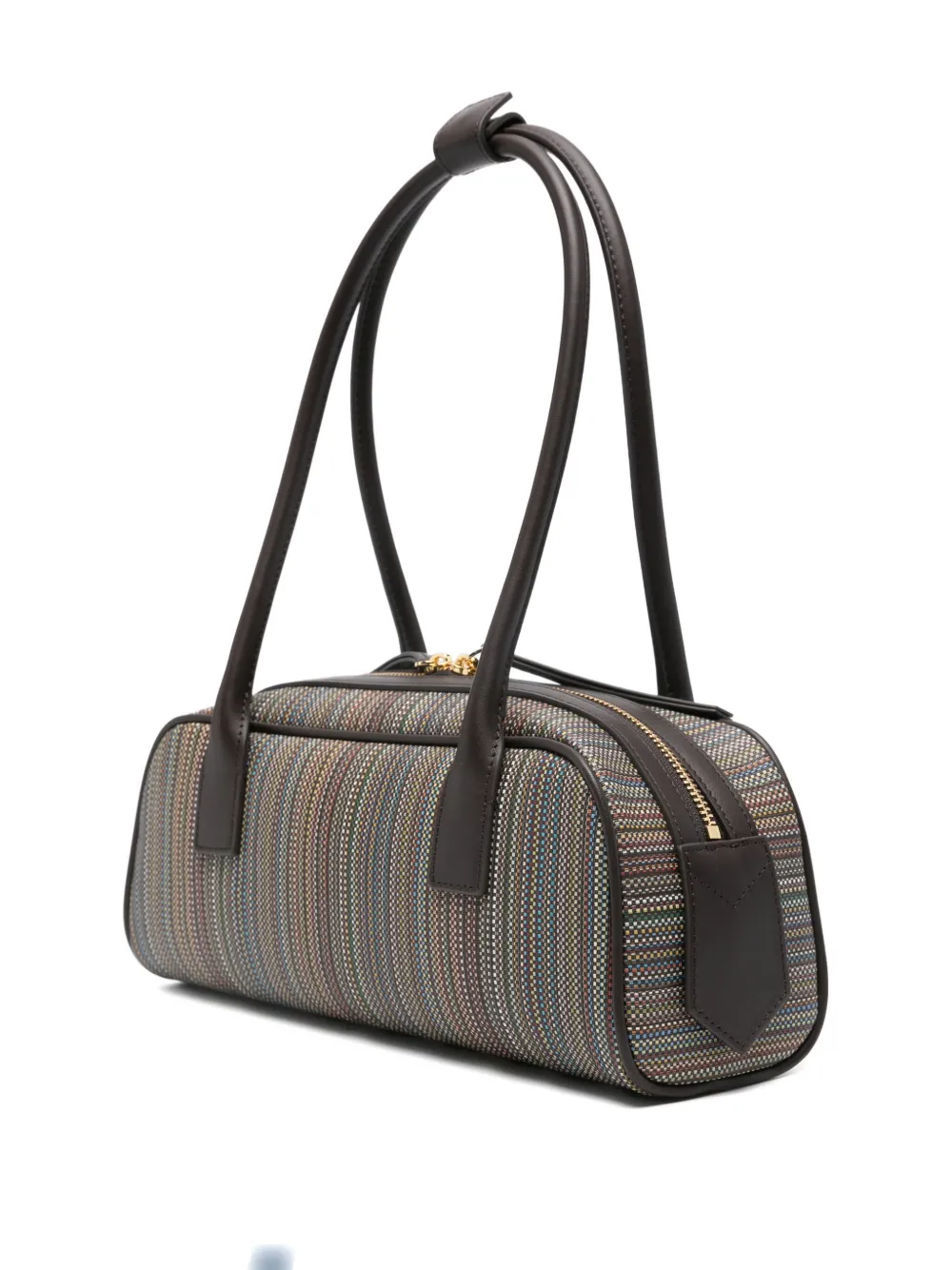 Paul Smith Gestreepte schoudertas met handgreep - Bruin