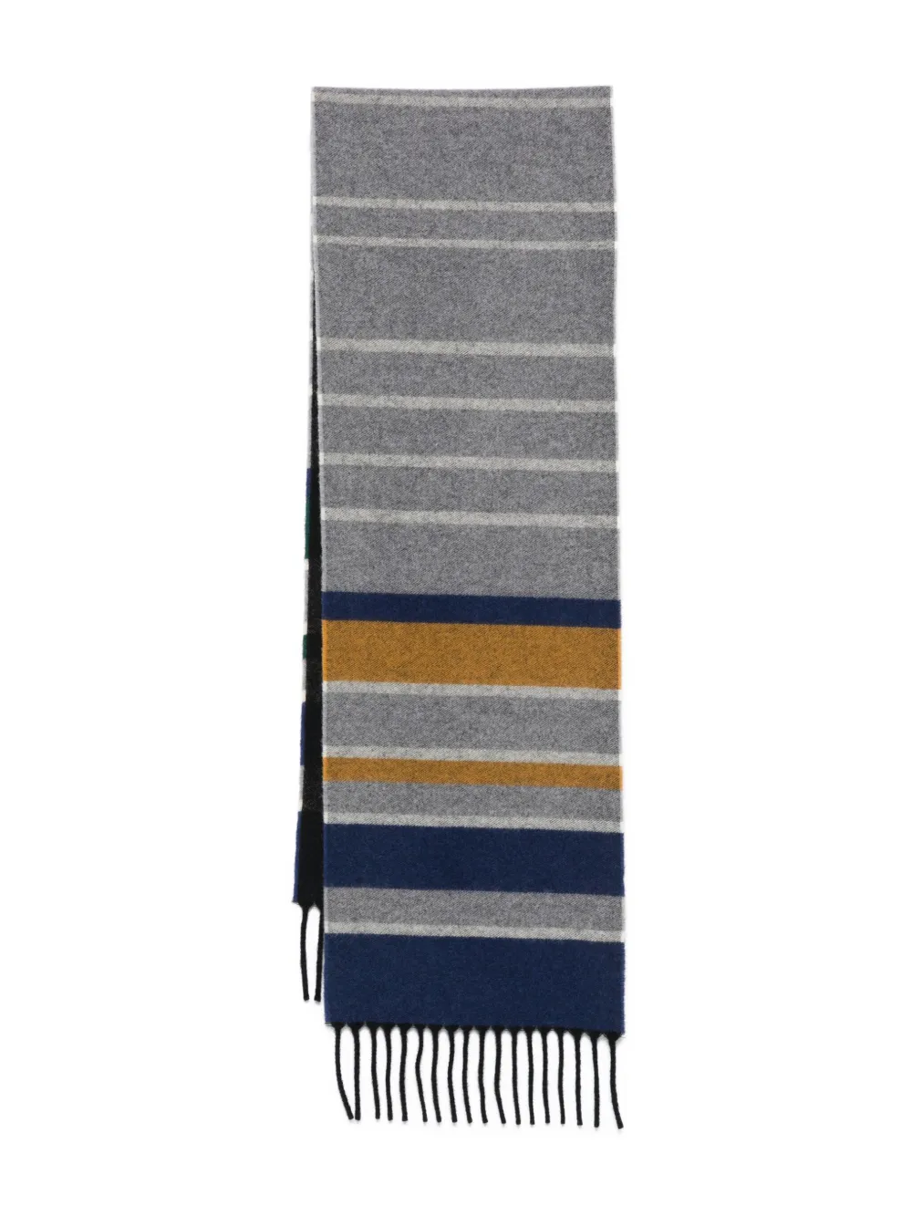 Paul Smith striped fringed scarf | Grey | Image 1