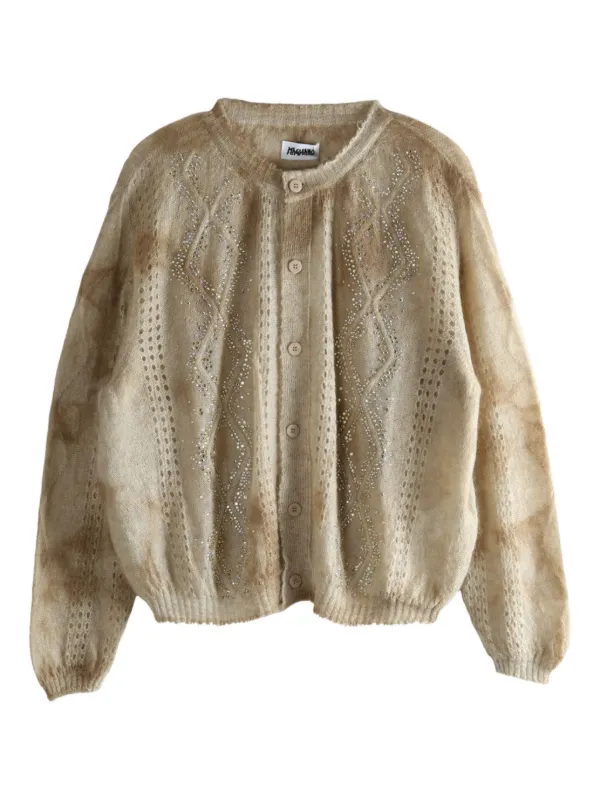 Magliano embellished cable-knit cardigan Magliano Magliano embellished cable-knit cardigan Magliano
